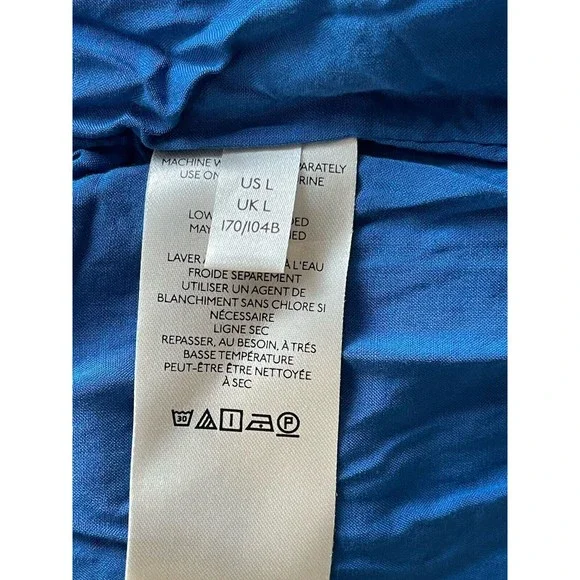 NWT Free People Women Payton Maxi Dress Strapless Blue Pink Printed Dress Sz L - Picture 8 of 11